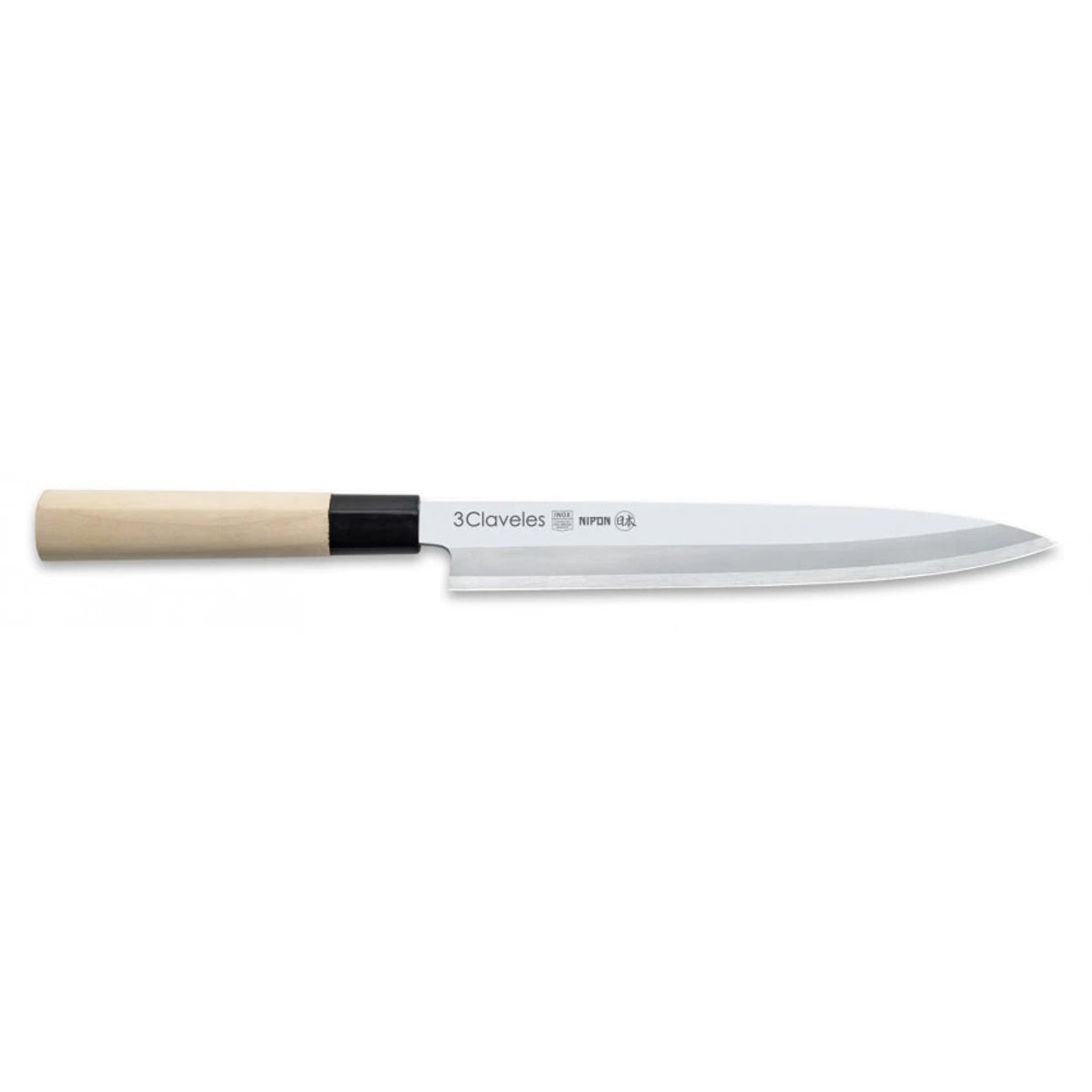 3 CLAVELES - Cuchillo Nipon Yanagiba 24 cm