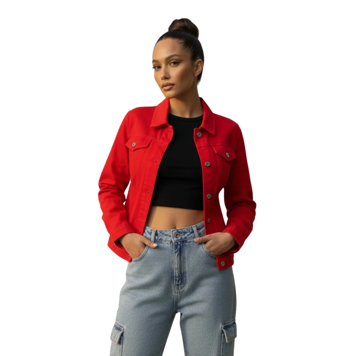 D'JOE - Chaqueta Mezclilla New Clasic Mujer