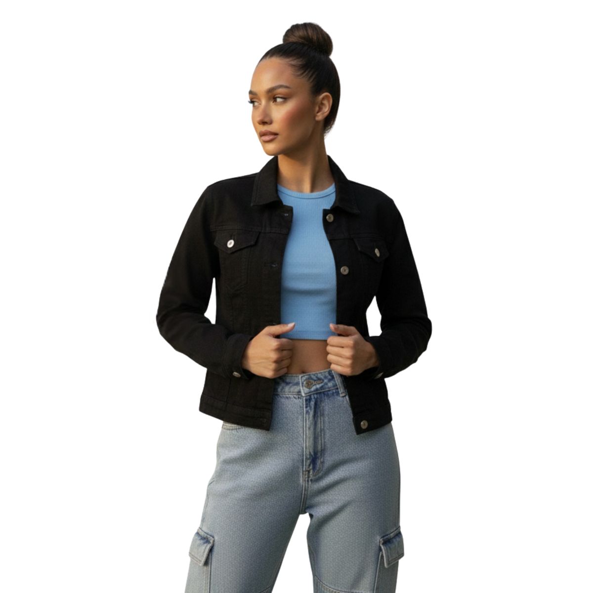 D'JOE - Chaqueta Mezclilla New Clasic Mujer