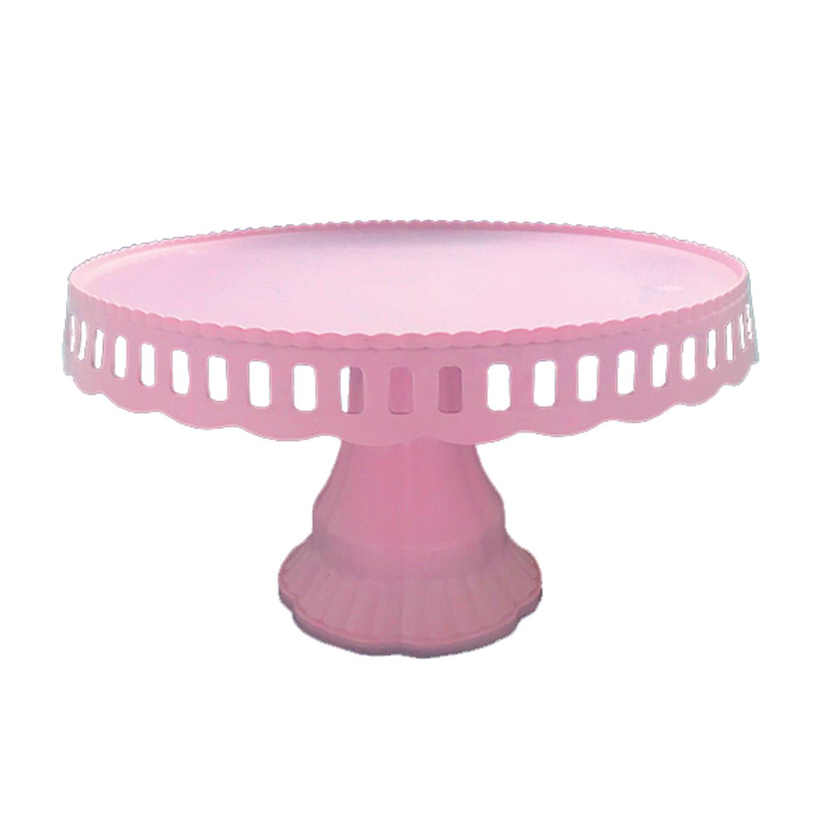 GENERICO - BANDEJA TORTA PLASTICO ROSADO 30CM X1 UNI