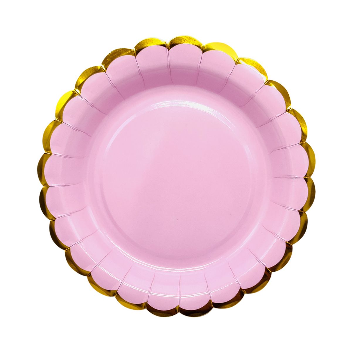 GENERICO - PLATO 7 CARTON PASTEL ROSADO X6UNI