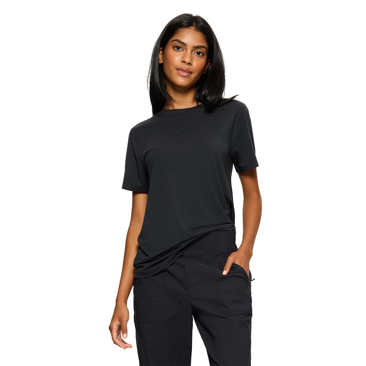 MERRELL - Polera Manga Corta Mujer Every Tencel Negro MERRELL