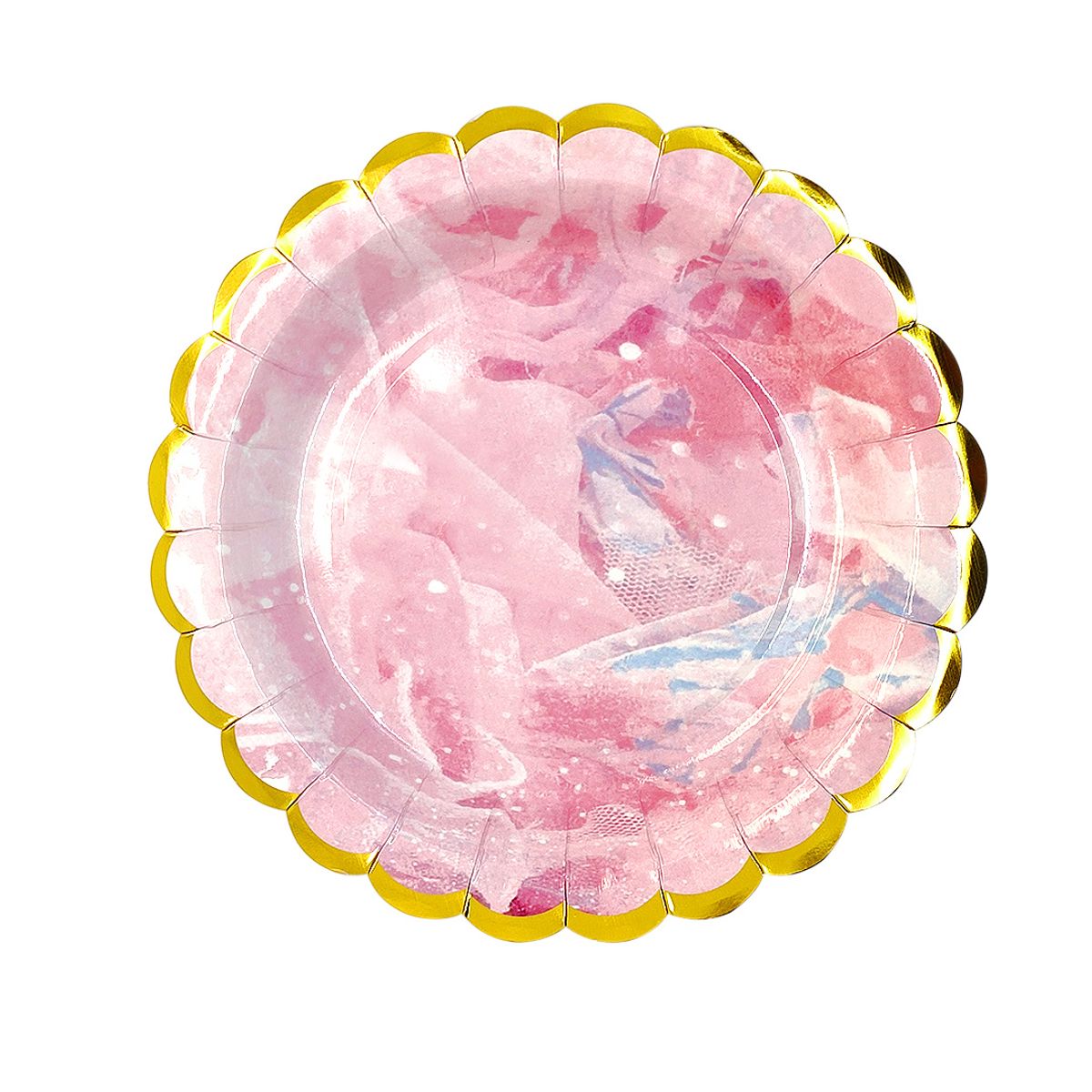 GENERICO - PLATO 7 CARTON MARMOLEADO ROSADO X6 UNI