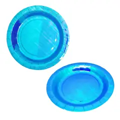 GENERICO - PLATO 7 CARTON NACARADO CELESTE X6 UNI