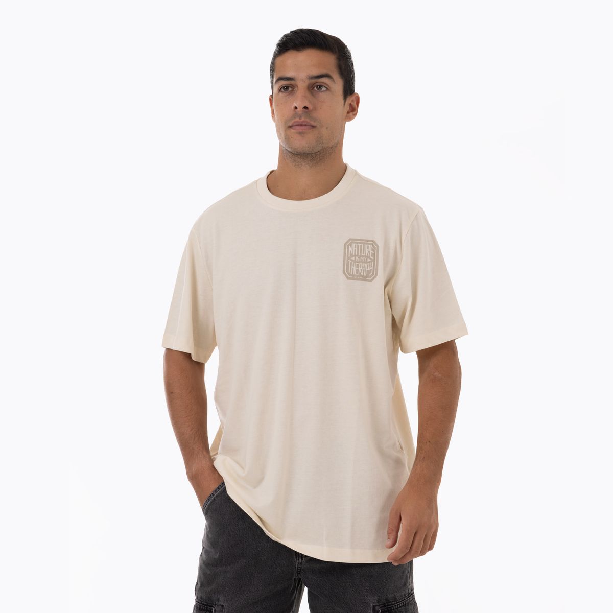 MERRELL - Polera Manga Corta Hombre NIMT Beige MERRELL
