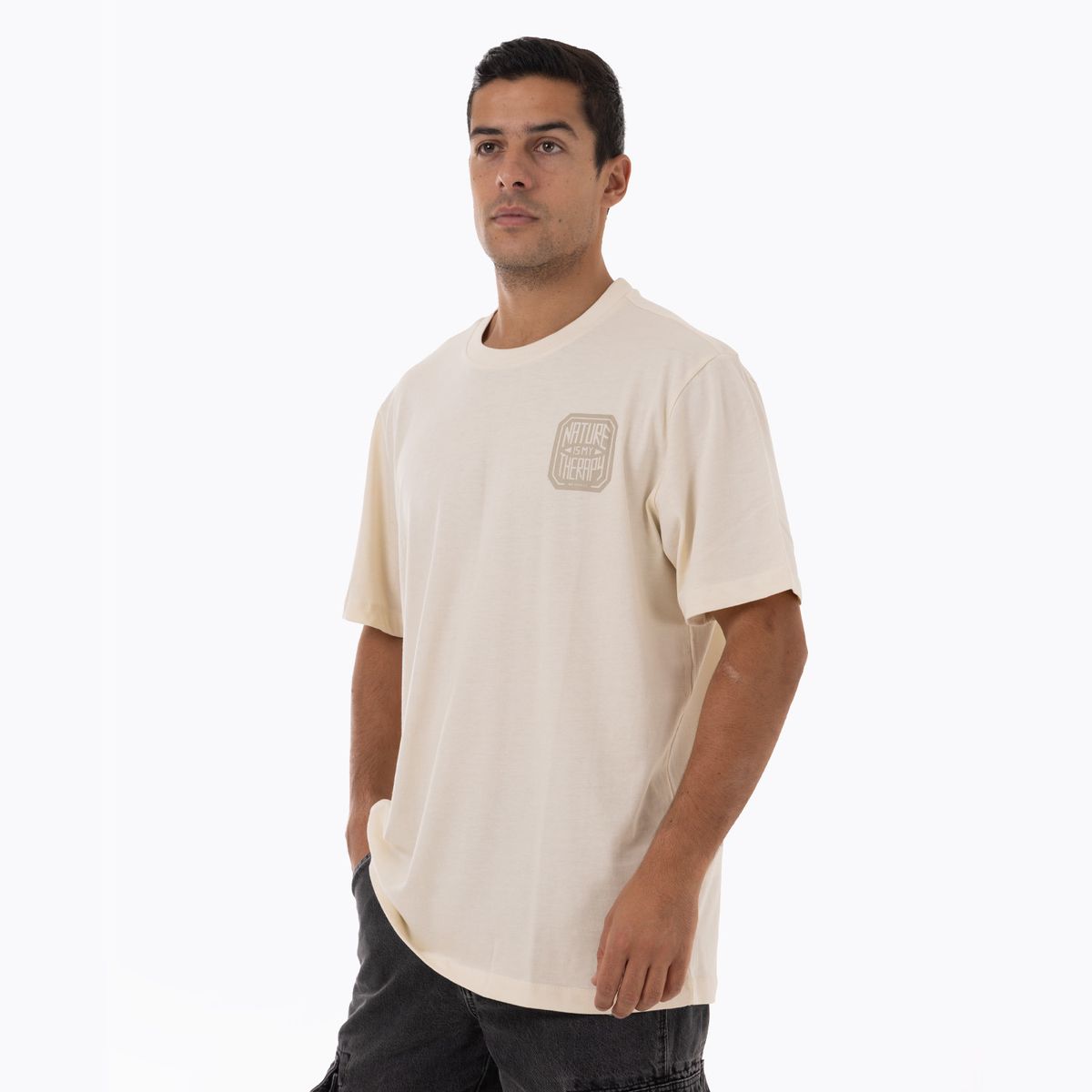 MERRELL - Polera Manga Corta Hombre NIMT Beige MERRELL