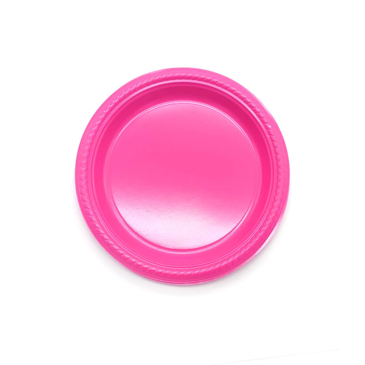 GENERICO - PLATO 7 PLASTICO FUCSIA X10 UNI