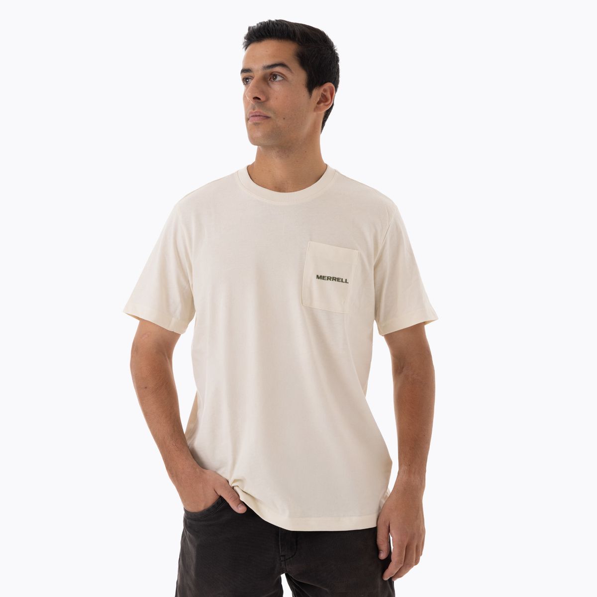 MERRELL - Polera Manga Corta Hombre Relax Pocket Beige MERRELL