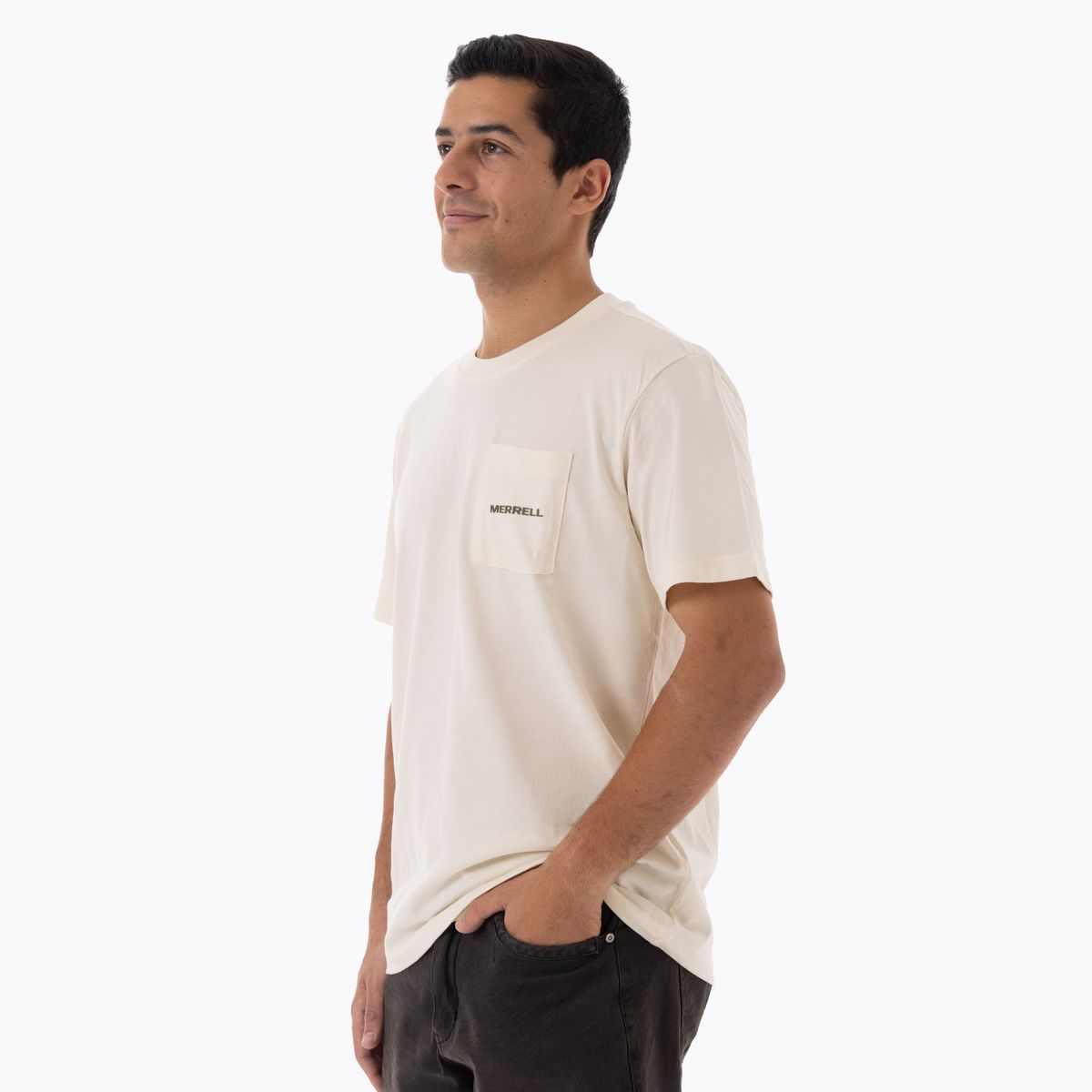 MERRELL - Polera Manga Corta Hombre Relax Pocket Beige MERRELL