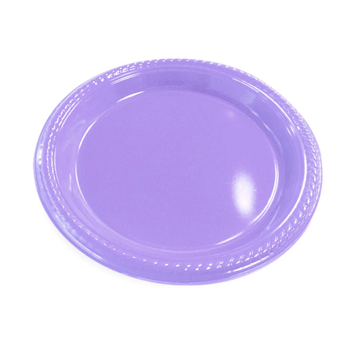 GENERICO - PLATO 7 PLASTICO LILA X10 UNI