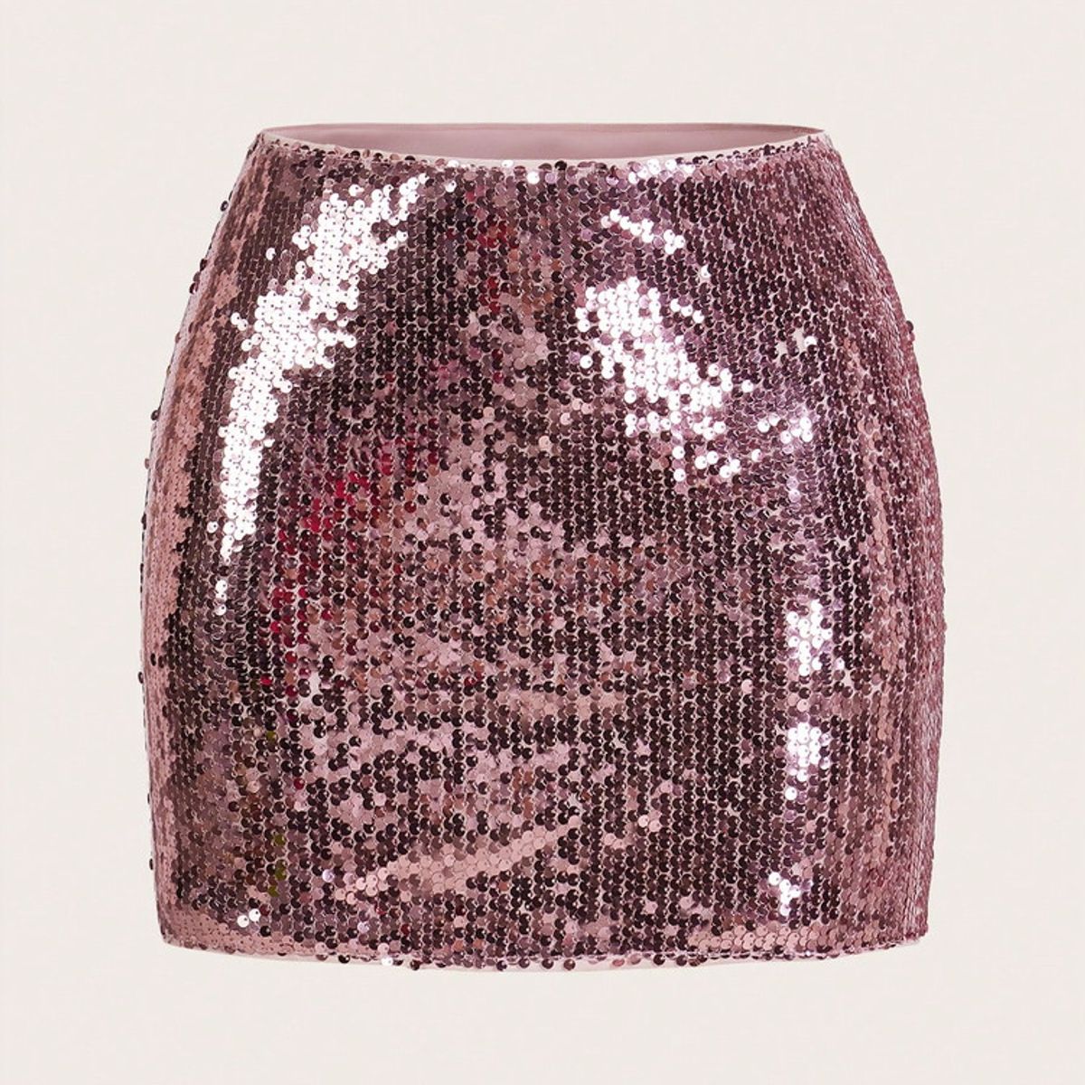 VARIOS - Minifalda Sequin Blush Dream Palo Rosa She Shines