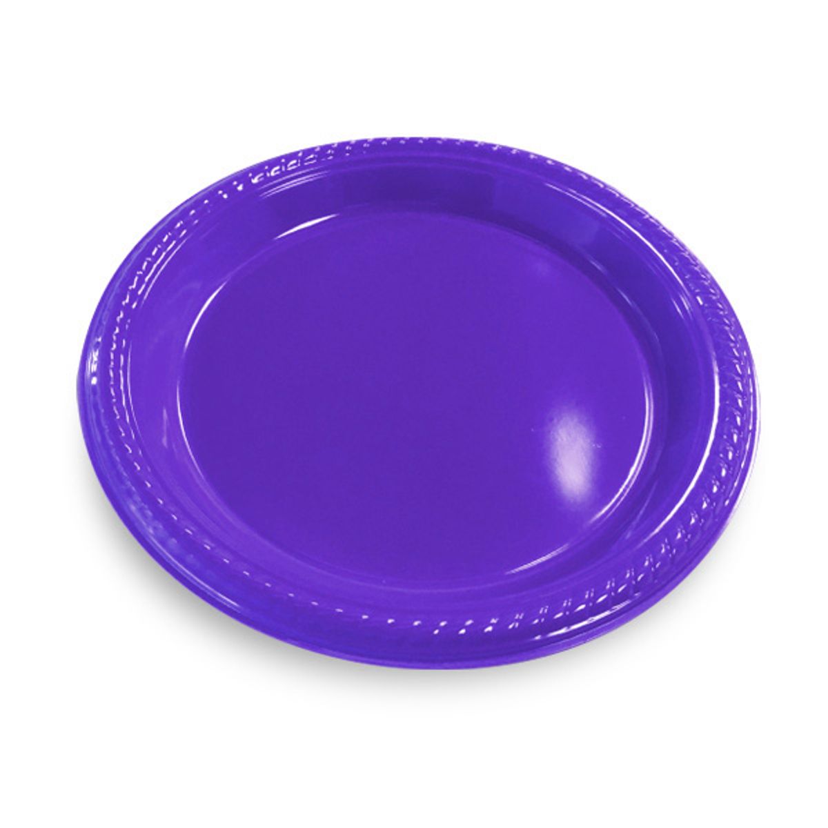 GENERICO - PLATO 7 PLASTICO MORADO X10 UNI