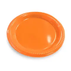 GENERICO - PLATO 7 PLASTICO NARANJO X10 UNI