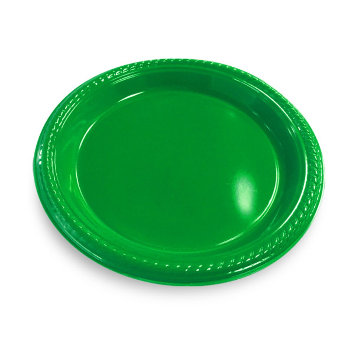 GENERICO - PLATO 7 PLASTICO VERDE X10 UNI