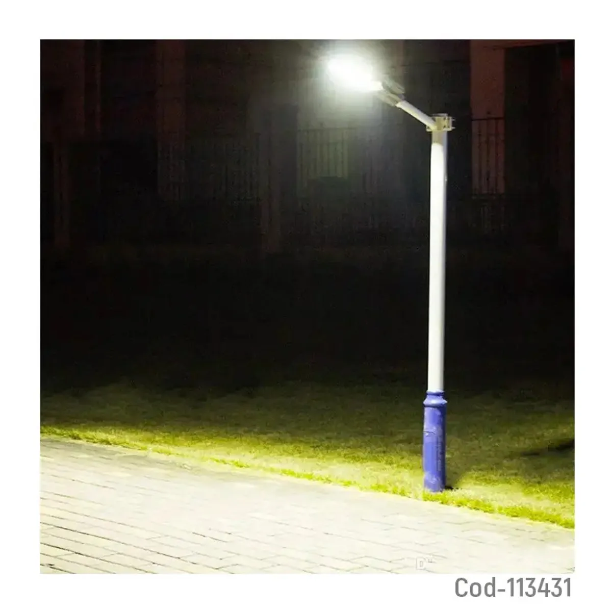 GENERICO - Foco LED Solar 1200W  Poste con sensor de movimiento