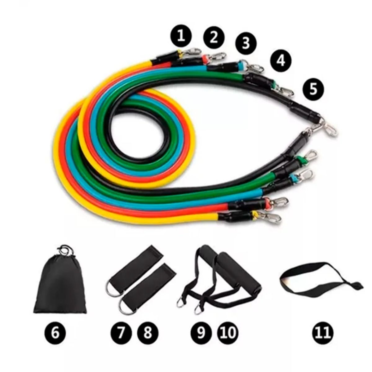 MOVI - Set de Bandas Elásticas de Ejercicio  Entrena Todo tu Cuerpo Donde Quieras