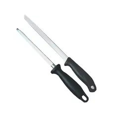 3 CLAVELES - Cuchillo Jamonero Evo 25 cm y Astil 20 cm