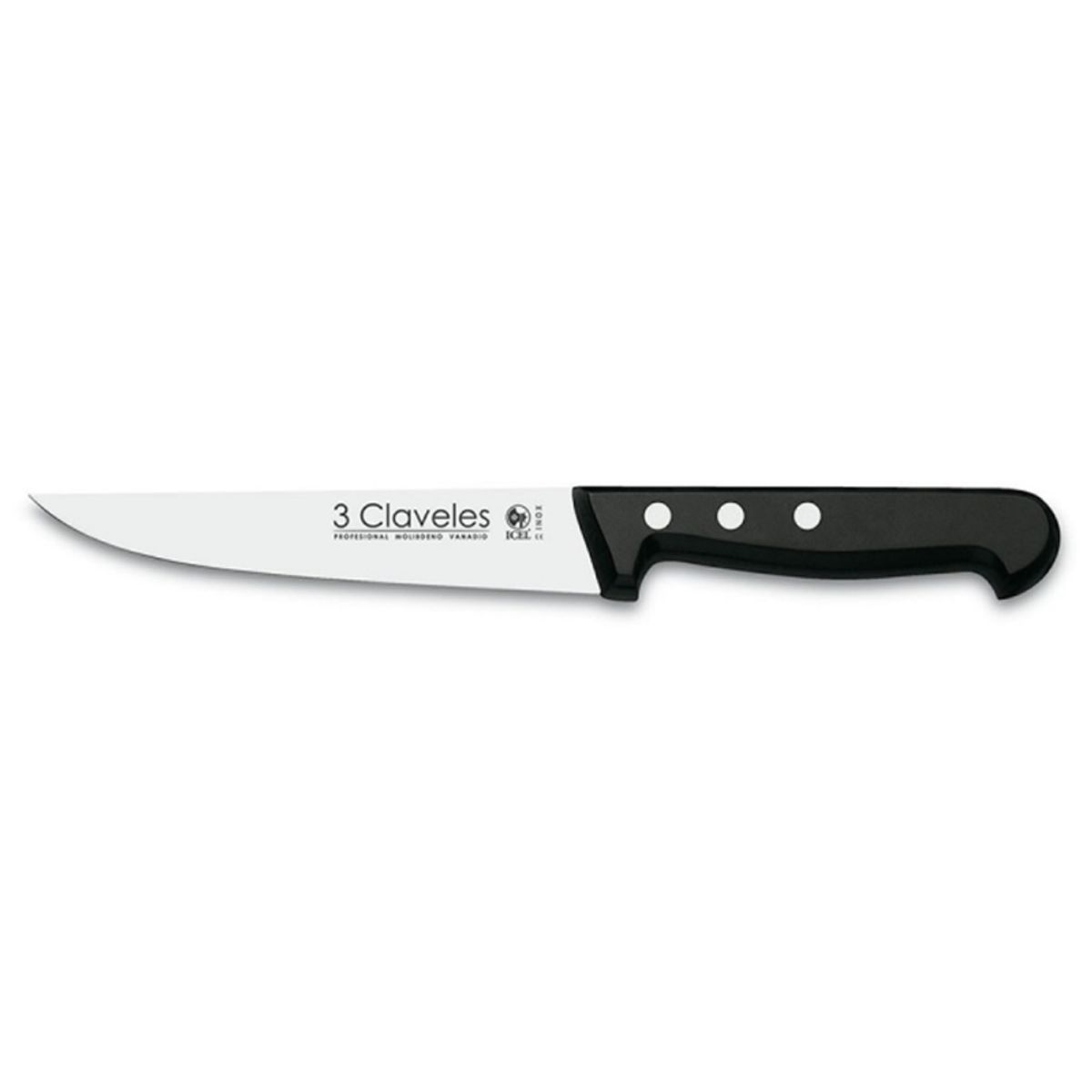 3 CLAVELES - Cuchillo Inox Cocina 15,5 cm Mango ABS