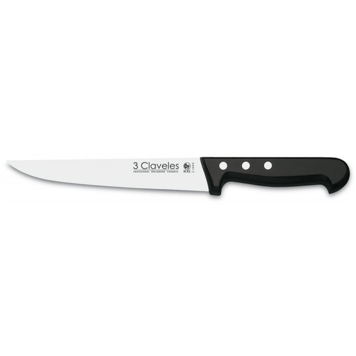 3 CLAVELES - Cuchillo Inox Cocina 18 cm Mango ABS