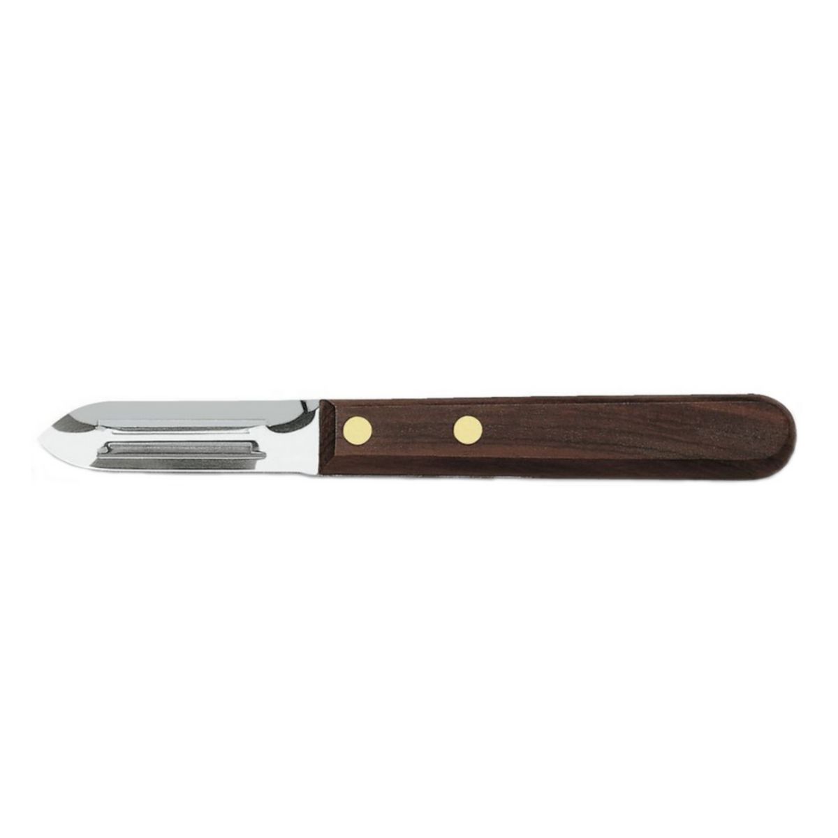 3 CLAVELES - Cuchillo Inox Pela Papas 6 cm Mango Madera