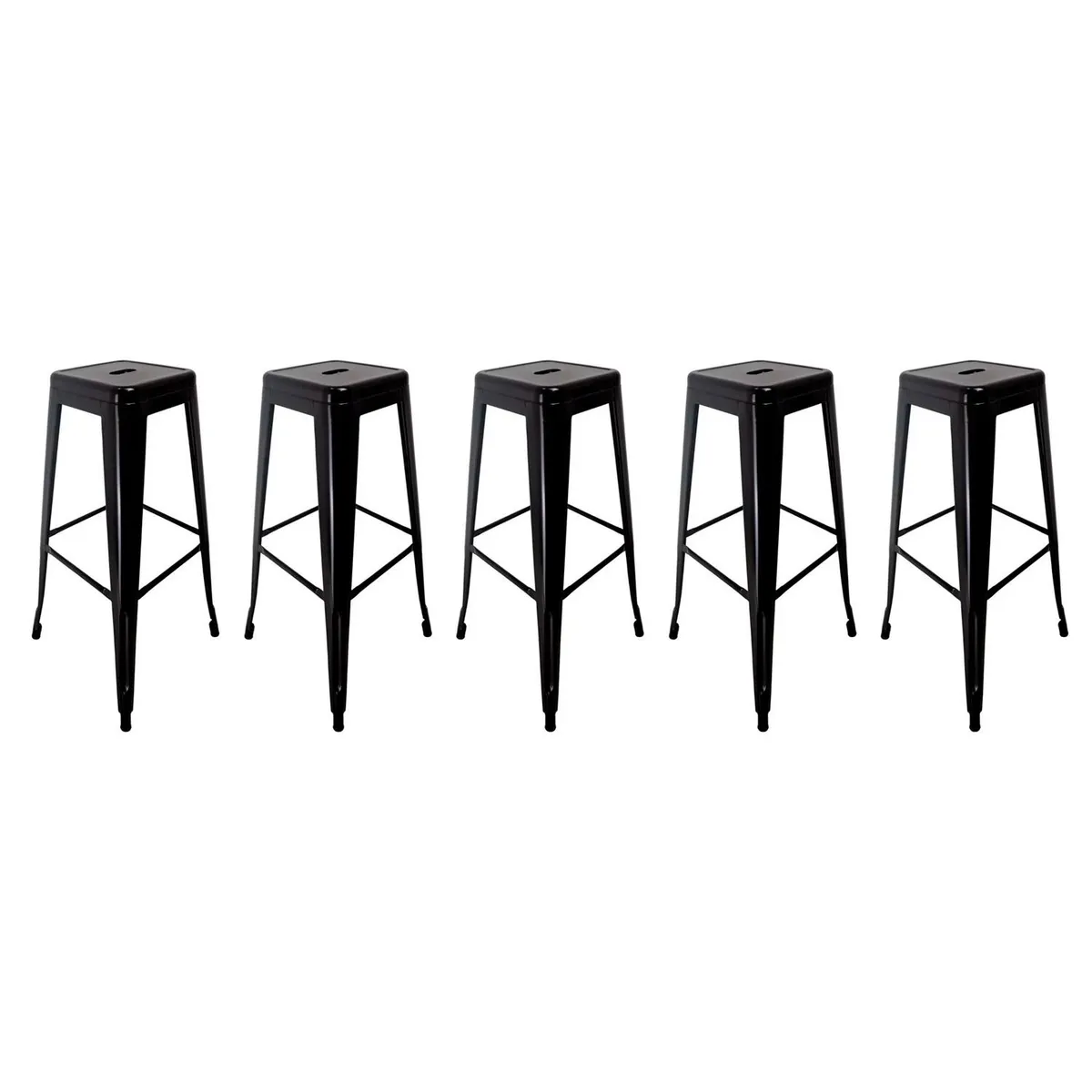 GLOBAL LATIN GROUP - Pack 5 Taburete en Acero Ideal para Bares Cocina y Restaurante