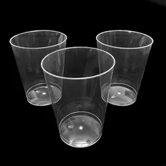 GENERICO - VASO ACRILICO 230 ML TRANSPARENTE X10 PCS X1 UNI