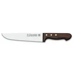 3 CLAVELES - Cuchillo Inox Carnicero 20 cm Mango Madera
