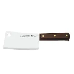 3 CLAVELES - Cuchillo Inox Machete 16 cm Mango Madera