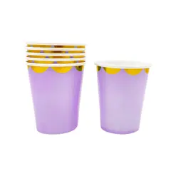 GENERICO - VASO CARTON 7 OZ PASTEL MORADO X6UNI