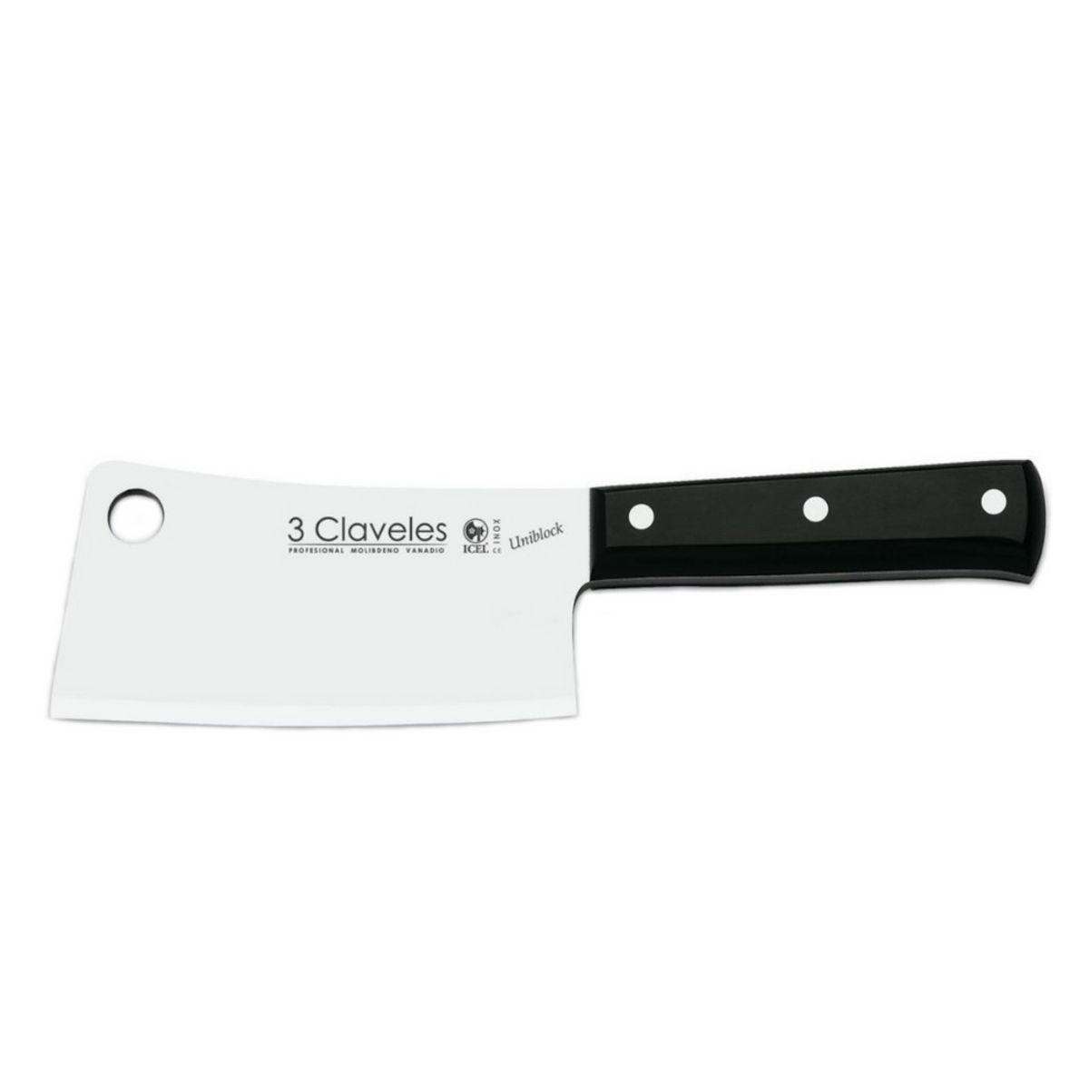 3 CLAVELES - Cuchillo Inox Machete 16 cm Mango Madera
