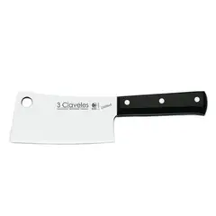 3 CLAVELES - Cuchillo Inox Machete 16 cm Mango Madera