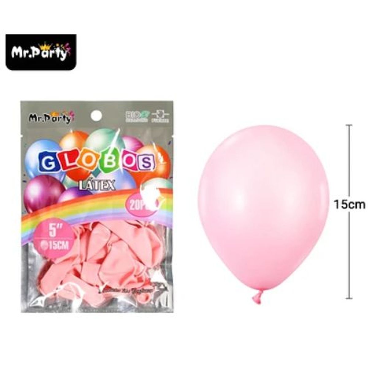 GENERICO - Globos de látex fucsia mate 15cm 20pcs