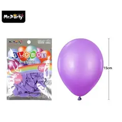 GENERICO - Globos de látex morado mate 15cm 20pcs