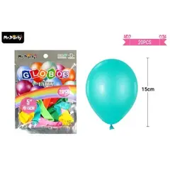 GENERICO - Globos de látex colores surtidos mate 15cm 20pcs