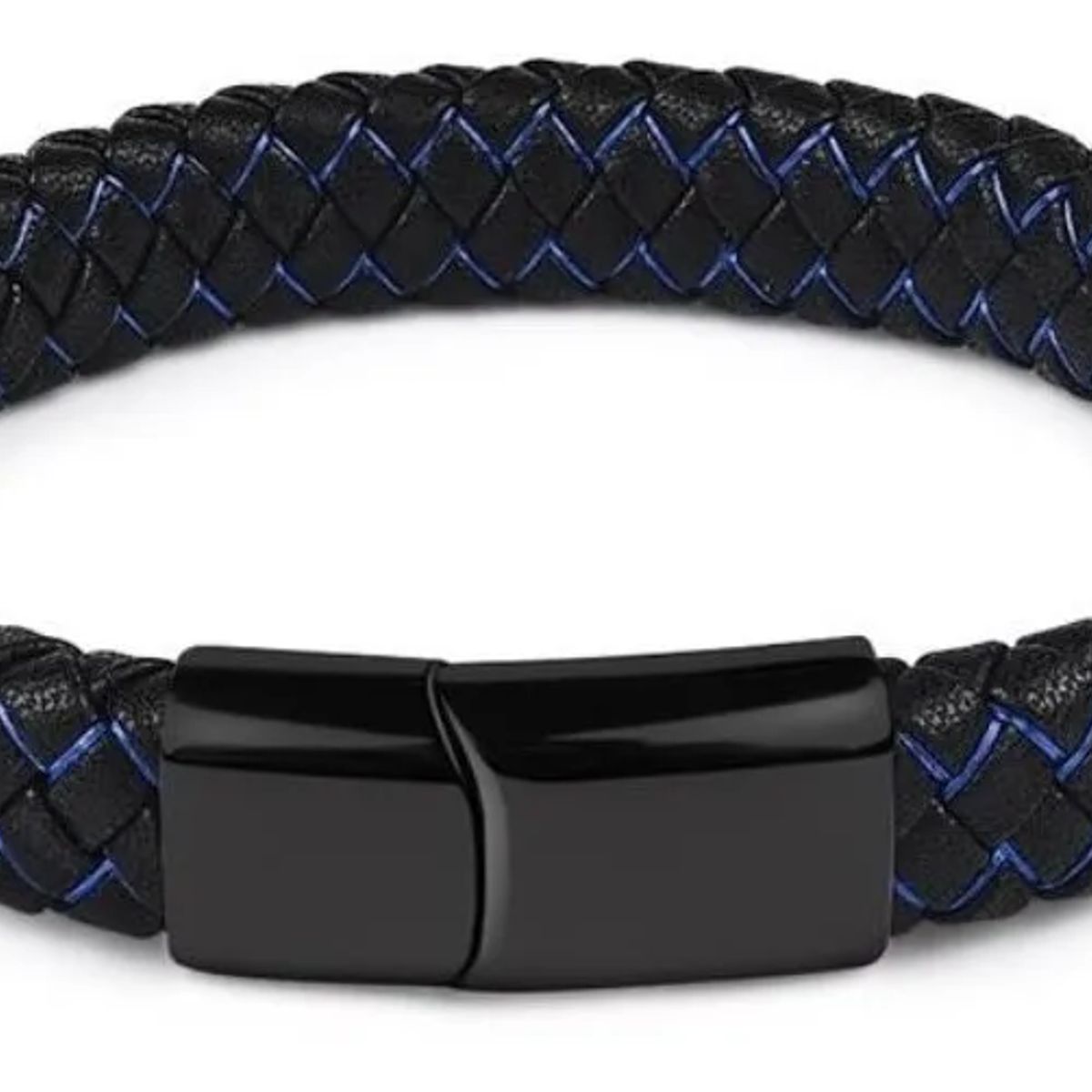 GENERICO - Pulsera De Cuero Black Storm Hombre Caballeros Moda