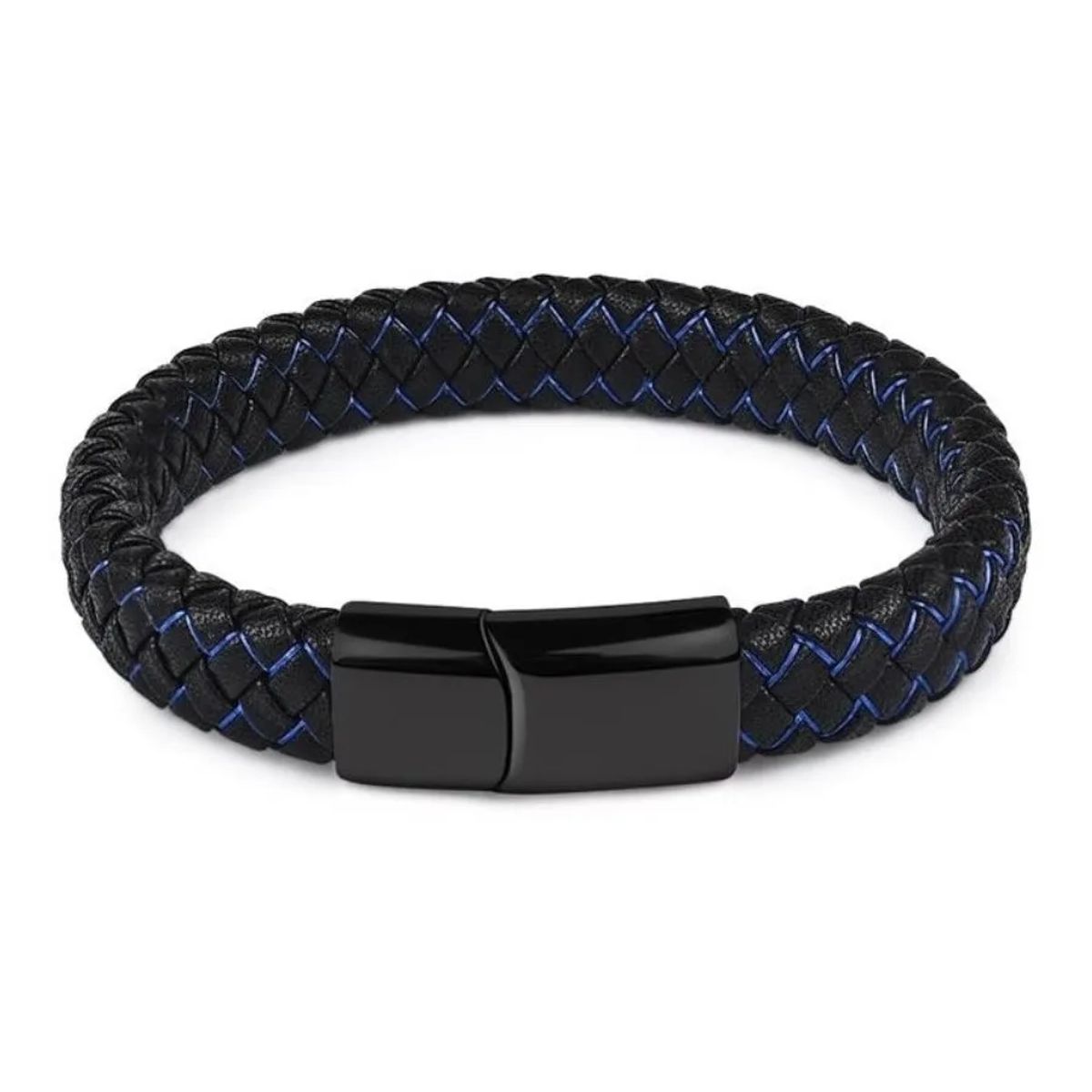 GENERICO - Pulsera De Cuero Black Storm Hombre Caballeros Moda