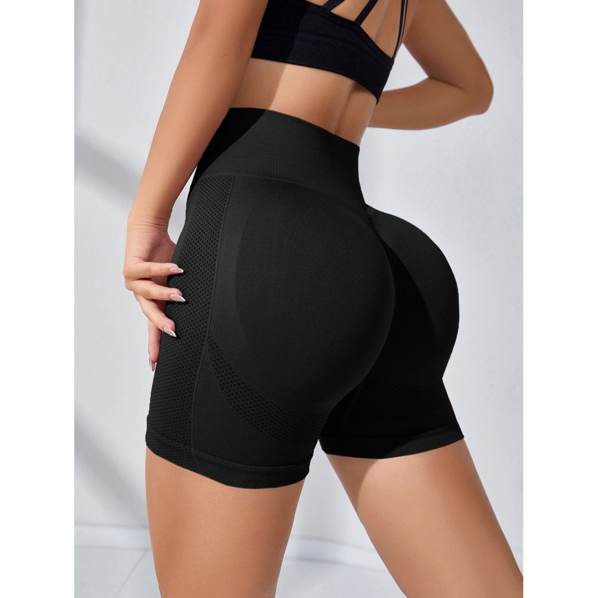 VARIOS - Bike Flex Shorts Negro She Shines