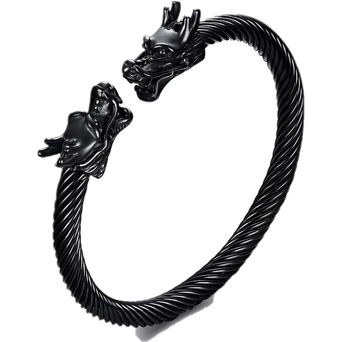 GENERICO - Pulsera Vikinga Dragon Nordico Black Hombre Moda