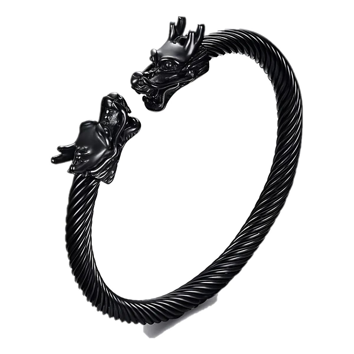 GENERICO - Pulsera Vikinga Dragon Nordico Black Hombre Moda