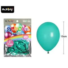 GENERICO - Globos de látex perlado verde oscuro 15cm 20pcs