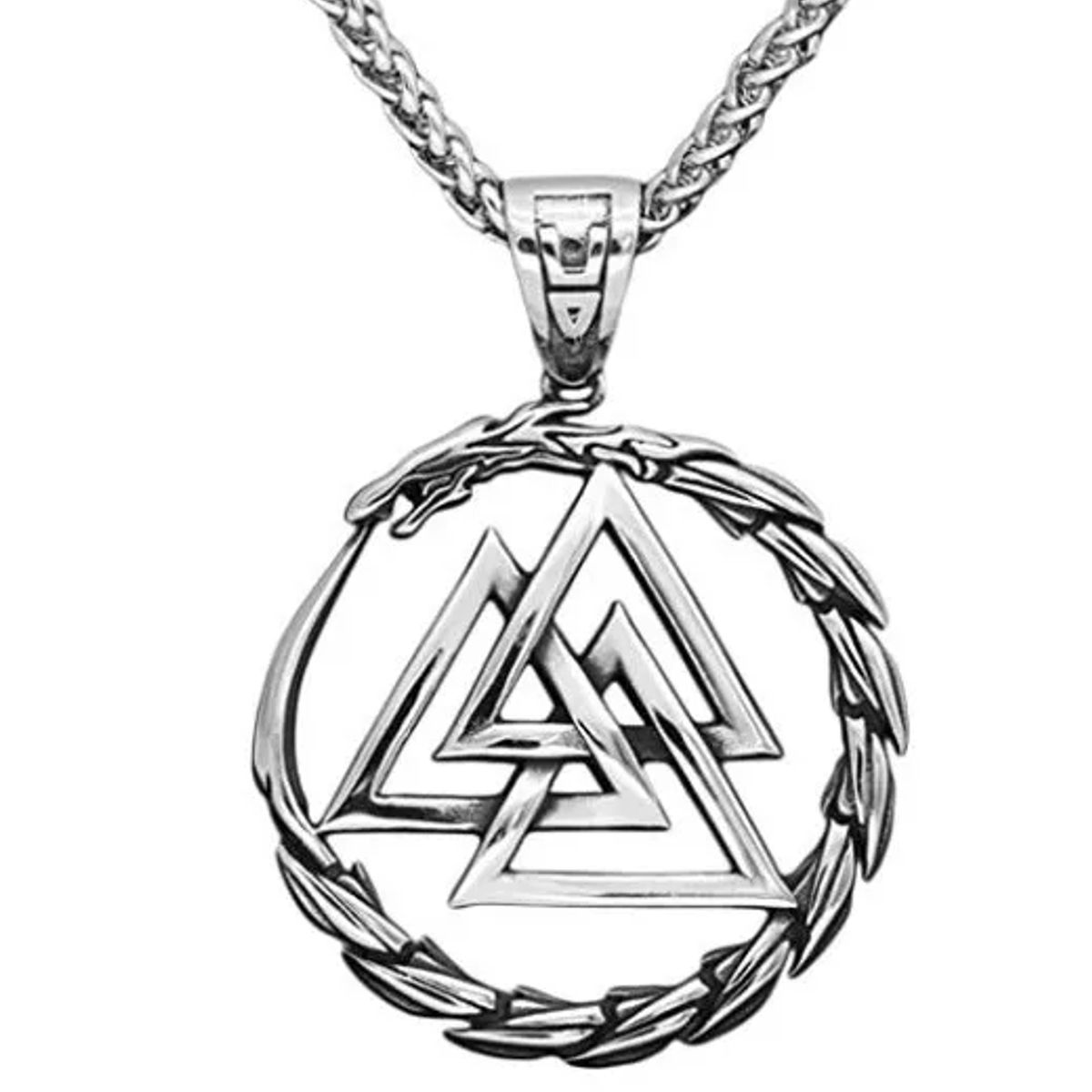 GENERICO - Collar Vikingo Valknut Dragon Hombre Mujer Moda