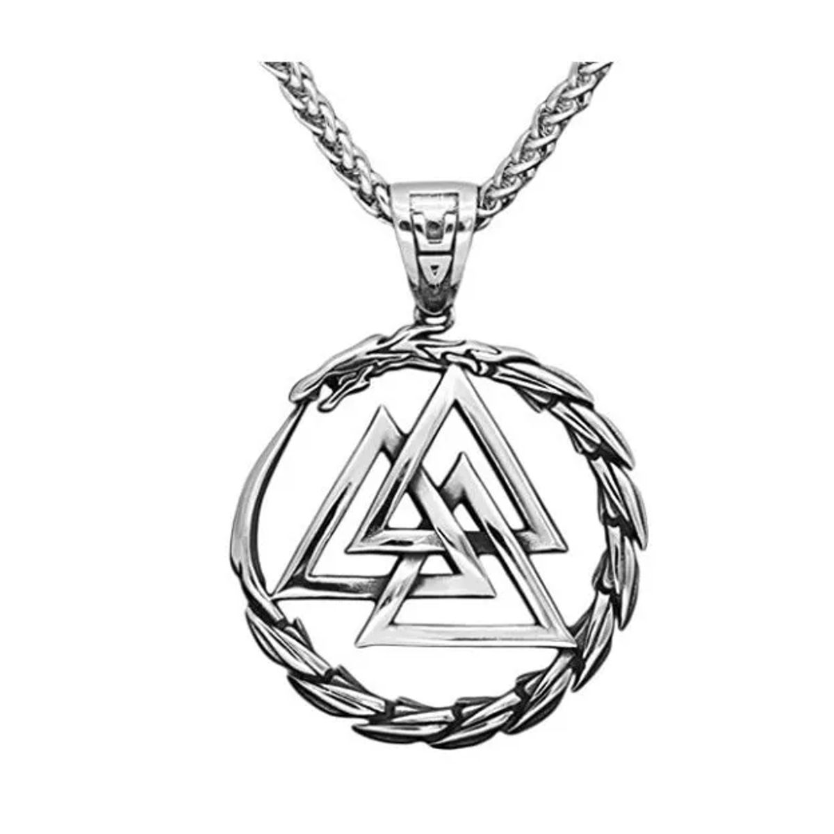 GENERICO - Collar Vikingo Valknut Dragon Hombre Mujer Moda