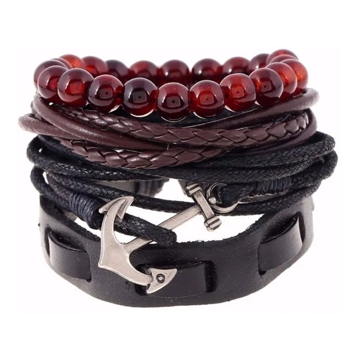GENERICO - Pulsera De Caballero Y Dama De Cuero Elegante Y Juvenil 22
