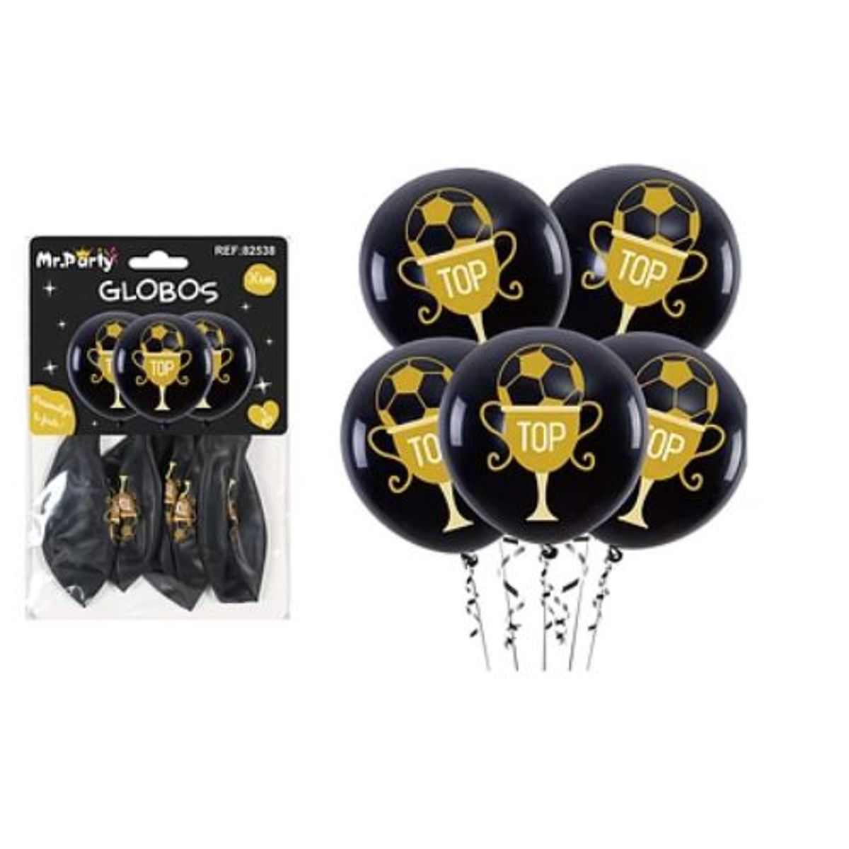 GENERICO - Globos de látex trofeo mate 30cm 5pcs