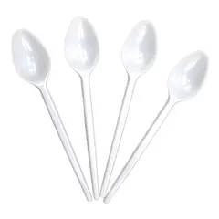GENERICO - CUCHARA PLASTICA PARA CAFÉ BLANCO X100UNI