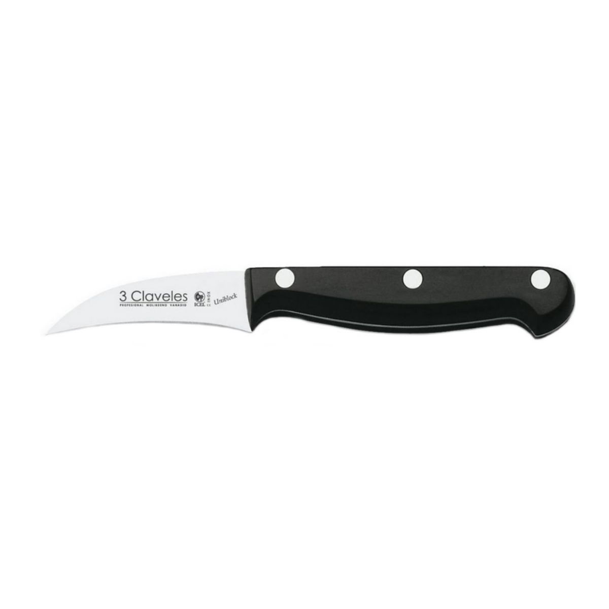 3 CLAVELES - Cuchillo Inox Uniblock Mondador 6 cm