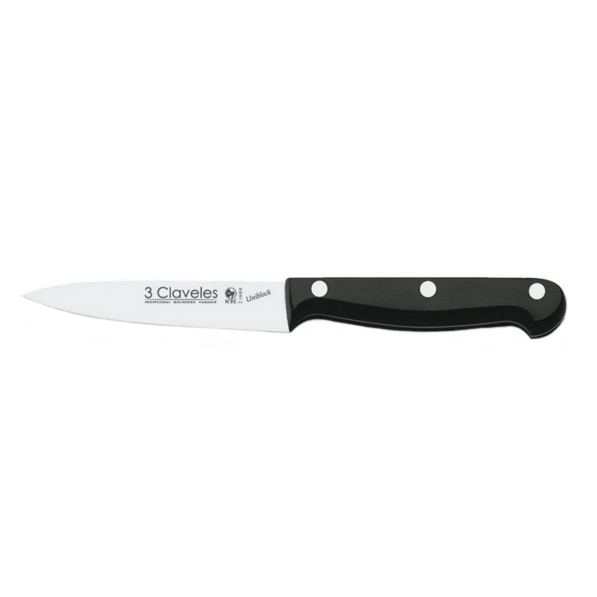 3 CLAVELES - Cuchillo Inox Uniblock Cocinero 10 cm