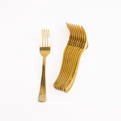 GENERICO - TENEDOR DORADO X10 UNI