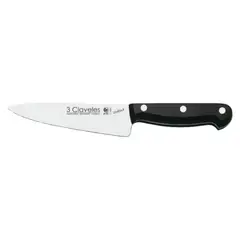 3 CLAVELES - Cuchillo Inox Uniblock Cocinero 20 cm