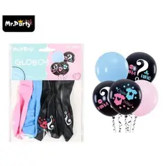 GENERICO - Globos de látex Niña o Niño mate 30cm 5pcs